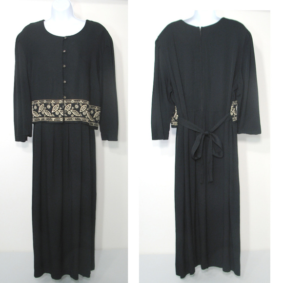 Kari's Korner Dresses & Skirts - Karis Korner Black & Gold Dress  Plus Size